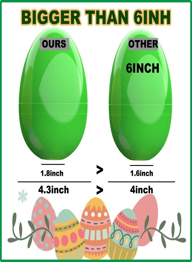 CALEST 12 Pcs Jumbo Easter Eggs, 6 Inch Fillable Plastic Easter Eggs Bright Color for Easter Hunt Party Supplies, Large Colorful Easter Eggs for Toddler Toy, Basket Stuffers, Toys Filling Treats - Image 4